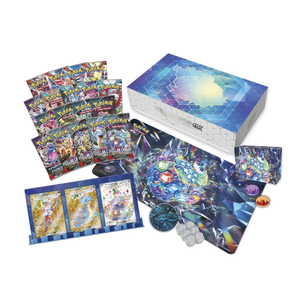 pokemon trading card game premium collection Pokemon Terapagos ex Ultra-Premium Collection – Clovr Cards