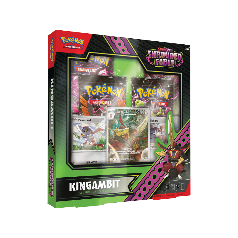 Pokemon English SV6.5 Shrouded Fable Kingambit Illustration Collection Clovr Cards Pokemon English SV6.5 Shrouded Fable Kingambit Illustration Collection Clovr Cards