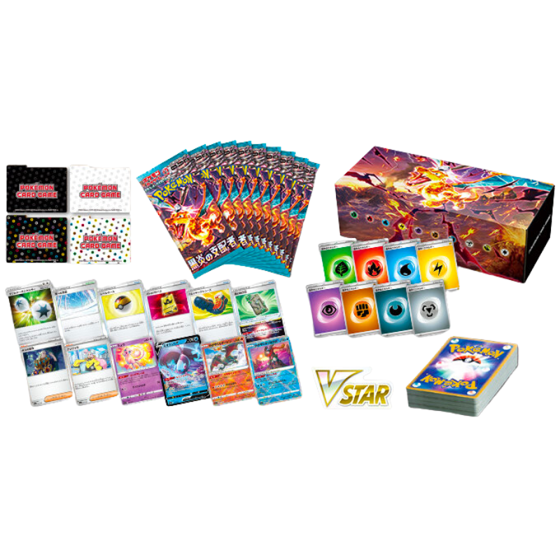 Pokemon Japanese SV3 Black Flame Ruler Deck With 10 Booster Pack Clovr Cards Pokemon Japanese SV3 Black Flame Ruler Deck With 10 Booster Pack Clovr Cards