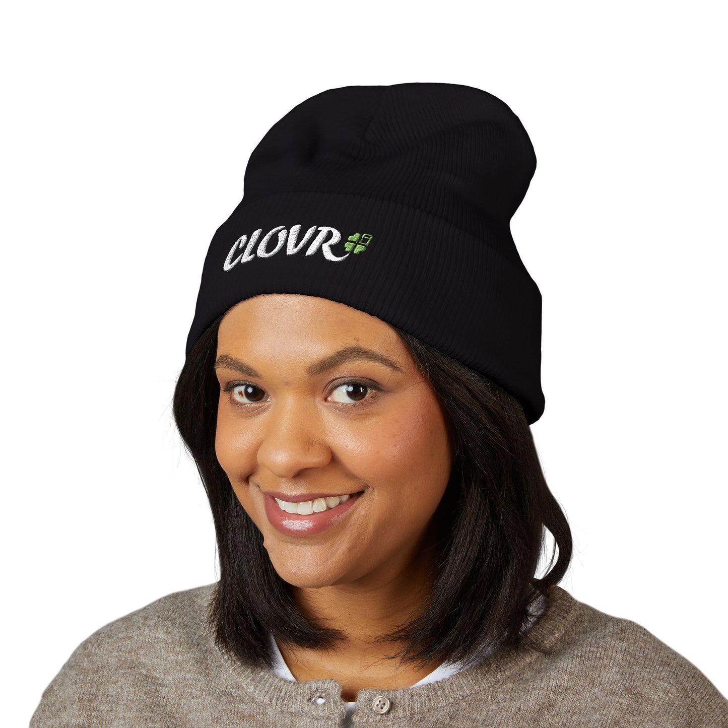 Embroidered Clovr Beanie