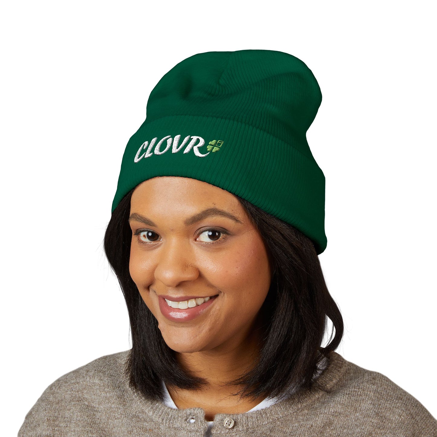 Embroidered Clovr Beanie