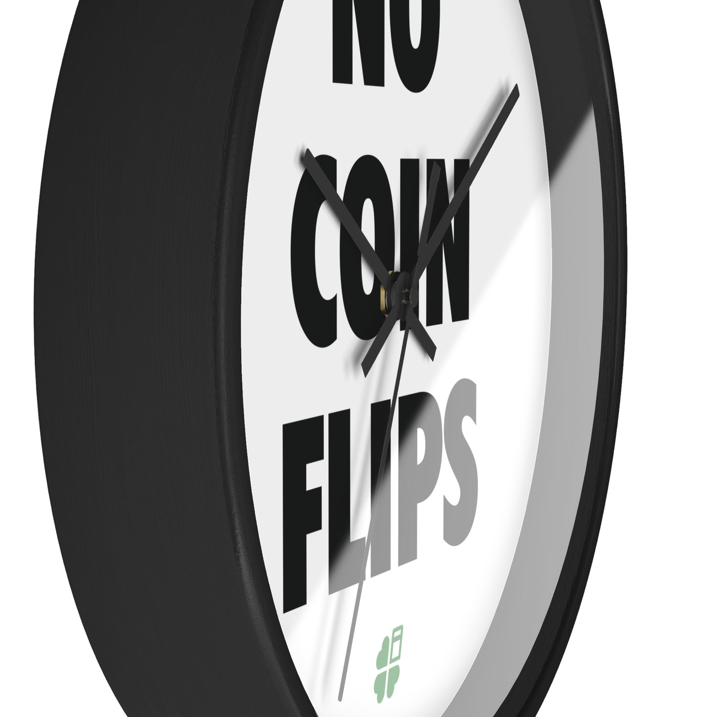 No Coin Flips Wall Clock