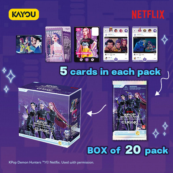 KAYOU KPop Demon Hunters Collectible Trading Cards Classic Edition - Display Box
