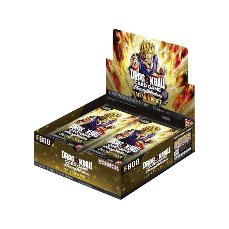 BANDAI Dragon Ball Super English Fusion World Saiyan's Pride FB08 Booster Box