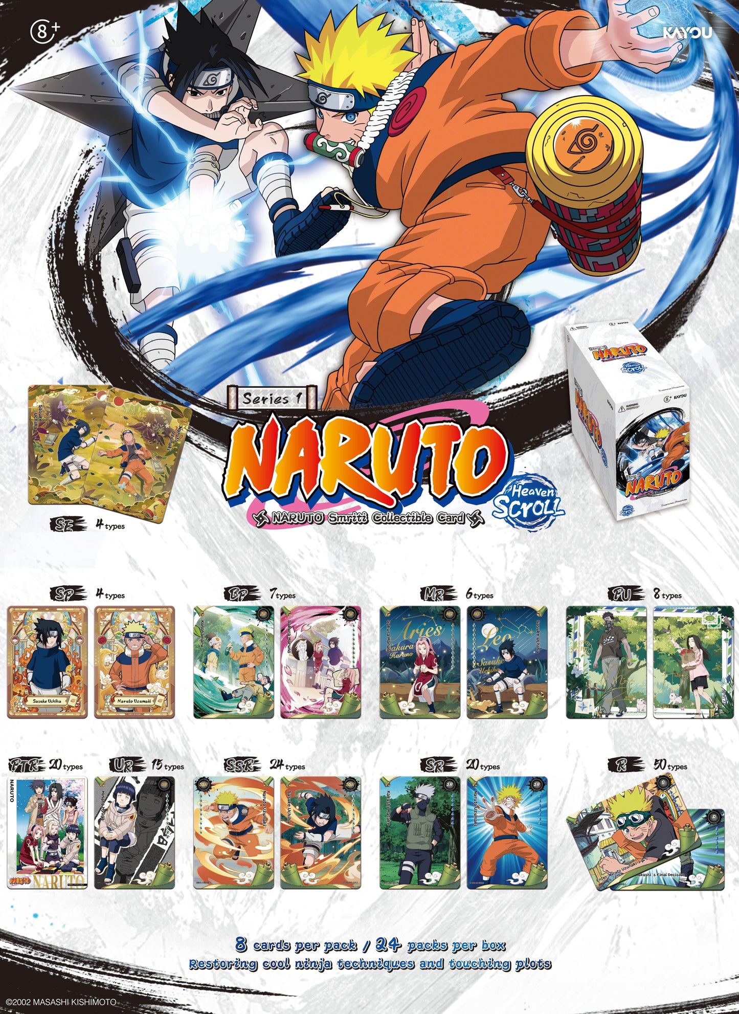 KAYOU NARUTO Smriti Collectible Card - Heaven Scroll English Series 1 Display Box