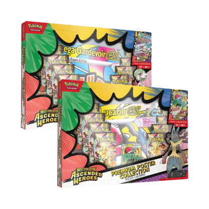 Pokemon English ME2.5 Ascended Heroes Premium Poster Collection: Mega Lucario & Mega Gardevoir